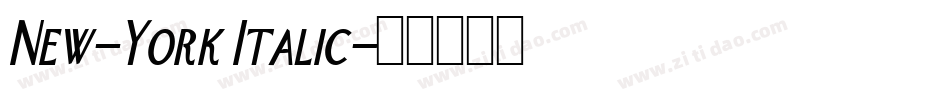 New-York Italic字体转换